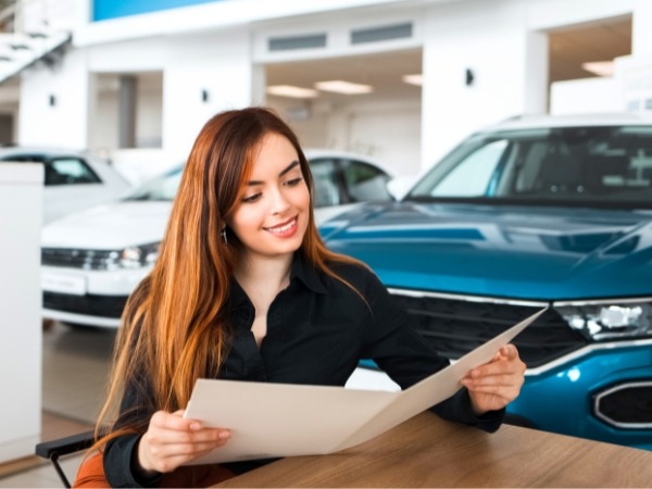 Woman Reading a Document